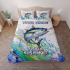 Maxcorners Fishing Colorful Water Splash Personalized Name Unisex 3D Bedding Set