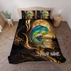 Maxcorners Fishing Golden Moonlight Night Adventure Personalized Name Unisex 3D Bedding Set