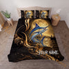 Maxcorners Fishing Golden Moonlight Night Adventure Personalized Name Unisex 3D Bedding Set