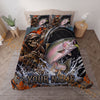 Maxcorners Fishing Skull Angler Blue Water Splash Personalized Name Unisex 3D Bedding Set