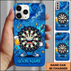 Maxcorners Darts Phone Case Funny Laughing Target Board Beer Mug Brick Wall Lightning Splatter Personalized Name Multi Options Cover (7 Colors)