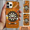 Maxcorners Darts Phone Case Funny Laughing Target Board Beer Mug Brick Wall Lightning Splatter Personalized Name Multi Options Cover (7 Colors)
