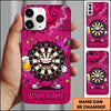 Maxcorners Darts Phone Case Funny Laughing Target Board Beer Mug Brick Wall Lightning Splatter Personalized Name Multi Options Cover (7 Colors)