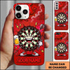 Maxcorners Darts Phone Case Funny Laughing Target Board Beer Mug Brick Wall Lightning Splatter Personalized Name Multi Options Cover (7 Colors)
