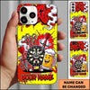 Maxcorners Darts Phone Case Funny Cartoon Target Board Beer Mug Honeycomb Mesh Splatter Personalized Name Multi Options Cover (7 Colors)
