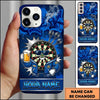Maxcorners Darts Phone Case Cool Target Board Mascot Sunglasses Jacket Holding Beer Glass Graffiti Personalized Name Multi Options Cover (7 Colors)