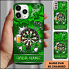Maxcorners Darts Phone Case Cool Target Board Mascot Sunglasses Jacket Holding Beer Glass Graffiti Personalized Name Multi Options Cover (7 Colors)