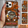 Maxcorners Darts Phone Case Cool Target Board Mascot Sunglasses Jacket Holding Beer Glass Graffiti Personalized Name Multi Options Cover (7 Colors)