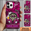 Maxcorners Darts Phone Case Cool Target Board Mascot Sunglasses Jacket Holding Beer Glass Graffiti Personalized Name Multi Options Cover (7 Colors)