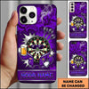 Maxcorners Darts Phone Case Cool Target Board Mascot Sunglasses Jacket Holding Beer Glass Graffiti Personalized Name Multi Options Cover (7 Colors)