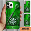 Maxcorners Darts Phone Case Flying Arrow Bullseye Shattered Glass Sparks Hexagon Mesh Target Board Personalized Name Multi Options Cover (7 Colors)
