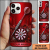 Maxcorners Darts Phone Case Flying Arrow Bullseye Shattered Glass Sparks Hexagon Mesh Target Board Personalized Name Multi Options Cover (7 Colors)