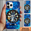 Maxcorners Darts Phone Case Cool Wolf Mascot Sunglasses Holding Beer Glass Brick Wall Graffiti Personalized Name Multi Options Cover (7 Colors)
