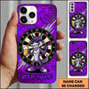 Maxcorners Darts Phone Case Cool Wolf Mascot Sunglasses Holding Beer Glass Brick Wall Graffiti Personalized Name Multi Options Cover (7 Colors)