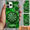 Maxcorners Darts Phone Case Flying Arrow Hit Bullseye Smoke Clouds Cracked Wall Camo Pattern Target Board Personalized Name Multi Options Cover (7 Colors)