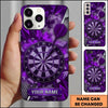 Maxcorners Darts Phone Case Flying Arrow Hit Bullseye Smoke Clouds Cracked Wall Camo Pattern Target Board Personalized Name Multi Options Cover (7 Colors)