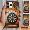 Maxcorners Darts Phone Case Single Arrow Hit Bullseye Explosive Shattered Glass Splatter Graffiti Personalized Name Multi Options Cover (7 Colors)