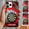 Maxcorners Darts Phone Case Single Arrow Hit Bullseye Explosive Shattered Glass Splatter Graffiti Personalized Name Multi Options Cover (7 Colors)