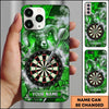 Maxcorners Darts Phone Case Big Horn Ram Sheep Mascot Lightning Smoke Mesh Texture Target Board Personalized Name Multi Options Cover (7 Colors)