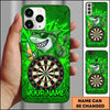 Maxcorners Darts Phone Case Cool Shark Mascot Sunglasses Jersey Holding Beer Bottle Target Board Personalized Name Multi Options Cover (7 Colors)