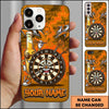Maxcorners Darts Phone Case Cool Beer Bottle Mascot Sunglasses Target Board Character Brick Wall Personalized Name Multi Options Cover (7 Colors)