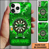 Maxcorners Darts Phone Case Target Board Character Headphones Sunglasses Beer Glass Brick Wall Personalized Name Multi Options Cover (7 Colors)