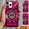 Maxcorners Darts Phone Case Target Board Character Headphones Sunglasses Beer Glass Brick Wall Personalized Name Multi Options Cover (7 Colors)