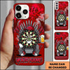 Maxcorners Darts Phone Case Target Board Mascot Cap Sitting Iron Throne Beer Mug Graffiti Personalized Name Multi Options Cover (7 Colors)