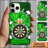 Maxcorners Darts Phone Case Target Board Character Cheers Beer Mugs Flying Steel Arrows Graffiti Personalized Name Multi Options Cover (7 Colors)