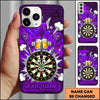 Maxcorners Darts Phone Case Target Board Character Cheers Beer Mugs Flying Steel Arrows Graffiti Personalized Name Multi Options Cover (7 Colors)