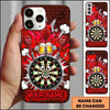 Maxcorners Darts Phone Case Target Board Character Cheers Beer Mugs Flying Steel Arrows Graffiti Personalized Name Multi Options Cover (7 Colors)