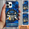Maxcorners Darts Phone Case Target Board Character Bandana Sunglasses Holding Beer Mug Fiery Flames Personalized Name Multi Options Cover (7 Colors)