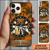 Maxcorners Darts Phone Case Target Board Character Bandana Sunglasses Holding Beer Mug Fiery Flames Personalized Name Multi Options Cover (7 Colors)