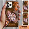 Maxcorners Darts Phone Case Steel Arrow Hit Bullseye Smoke Explosive Splash Honeycomb Camo Target Board Personalized Name Multi Options Cover (7 Colors)