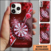 Maxcorners Darts Phone Case Steel Arrow Hit Bullseye Smoke Explosive Splash Honeycomb Camo Target Board Personalized Name Multi Options Cover (7 Colors)
