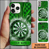 Maxcorners Darts Phone Case Checkerboard Pattern Hexagon Grid Smoke Blast Steel Arrow Target Board Personalized Name Multi Options Cover (7 Colors)
