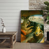 Maxcorners Wild Road Trip Canvas Wall Art – Deer & Duck Adventure Scene – Quirky Rustic Cabin Decor