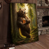 Maxcorners Rustic Bear in Forest Canvas Wall Art, Woodland Animal Decor, Nature Landscape Home Decoration