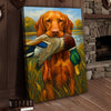 Maxcorners Rustic Hunting Wall Art – Dog and Duck Canvas Print