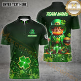 Maxcorners Saint Patrick's Billiard Customized Name, Team Name 3D Polo Shirt