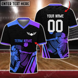 Maxcorners Volleyball Player Color Options Personalized 3D V-neck T-Shirt