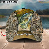 Maxcorners Fishing Leather Pattern Personalized Classic 3D Cap (Large Mouth Bass, Walleye, Stripped Bass, Trout, Catfish, Crappie, Salmon, Pike)