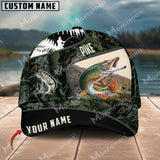 Maxcorners Fishing Personalized Classic 3D Cap (Large Mouth Bass, Walleye, Stripped Bass, Trout, Catfish, Crappie, Salmon, Pike)