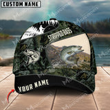 Maxcorners Fishing Personalized Classic 3D Cap (Large Mouth Bass, Walleye, Stripped Bass, Trout, Catfish, Crappie, Salmon, Pike)