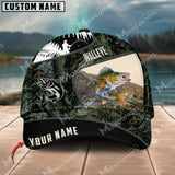 Maxcorners Fishing Personalized Classic 3D Cap (Large Mouth Bass, Walleye, Stripped Bass, Trout, Catfish, Crappie, Salmon, Pike)