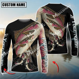 Maxcorner Salmon Fishing  Fishskin Pattern Personalized 3D Long Sleeve Shirt