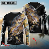 Maxcorner Trout Fishing  Fishskin Pattern Personalized 3D Long Sleeve Shirt