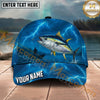 Maxcorners Fishing Storm Lightning Trophy Catch Personalized Name 3D Cap (12 Fish Species)