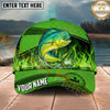 Maxcorners Fishing Neon Flame Scale Splash Personalized Name 3D Cap (12 Fish Species)