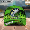 Maxcorners Fishing Neon Flame Scale Splash Personalized Name 3D Cap (12 Fish Species)